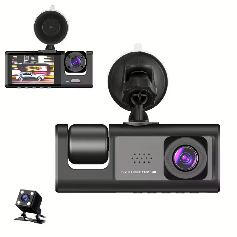 3 Way Dash Camera Full HD